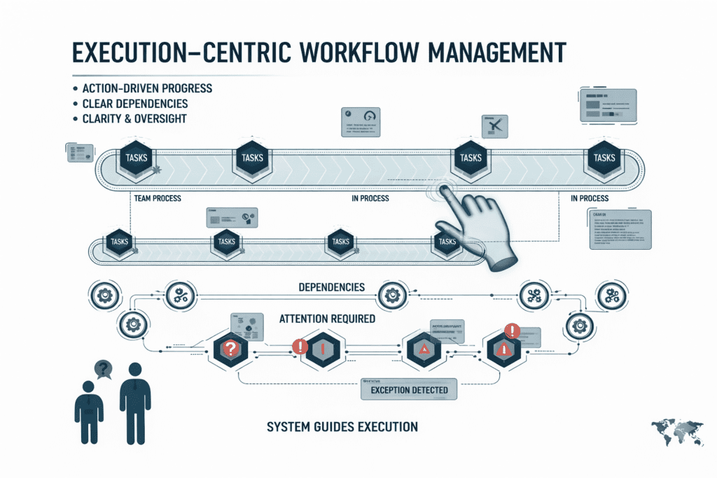 A Workflow Management System Built Around Execution